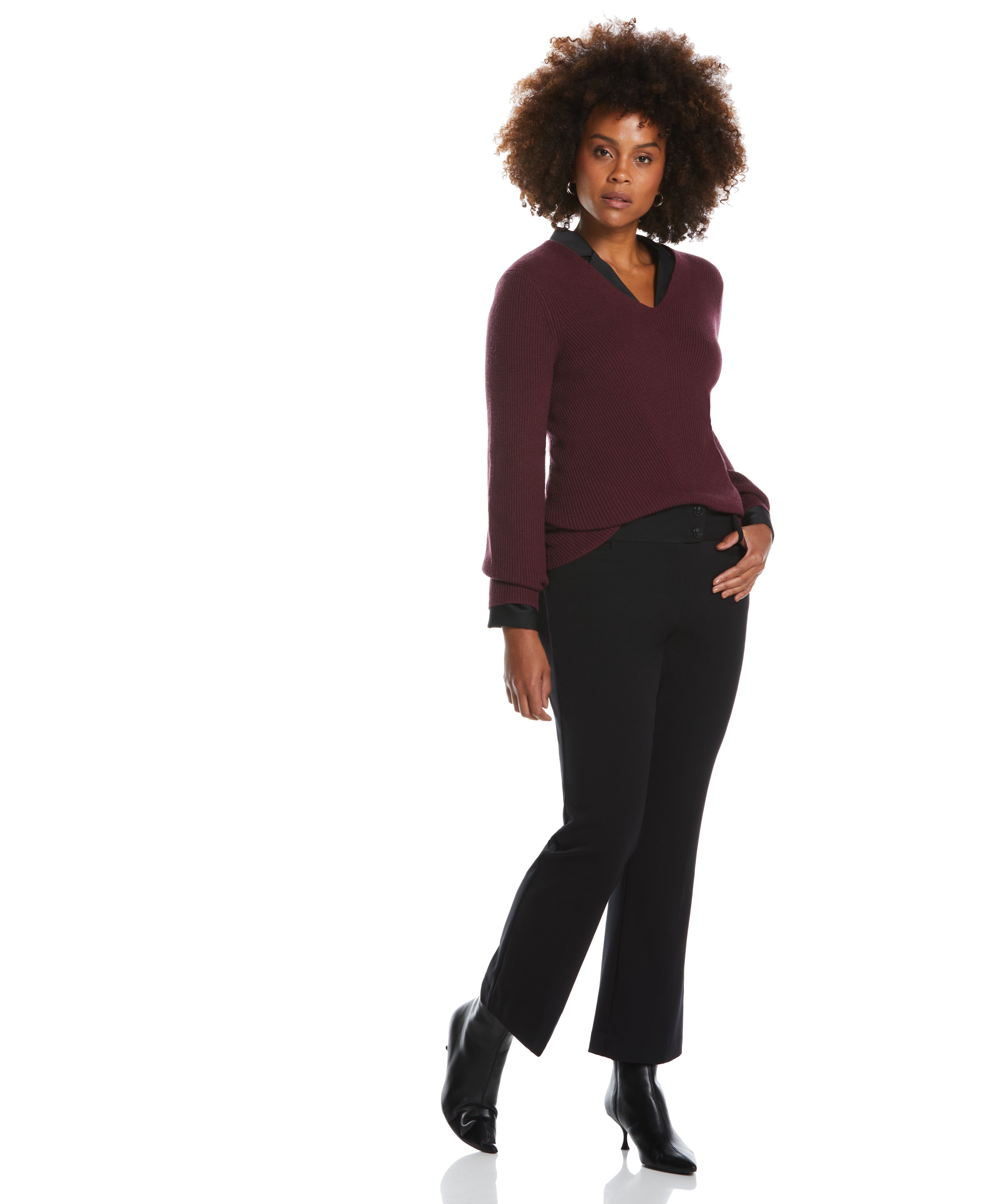 Gabardine Bootcut Pant Short - Curvy Fit  29" inseam