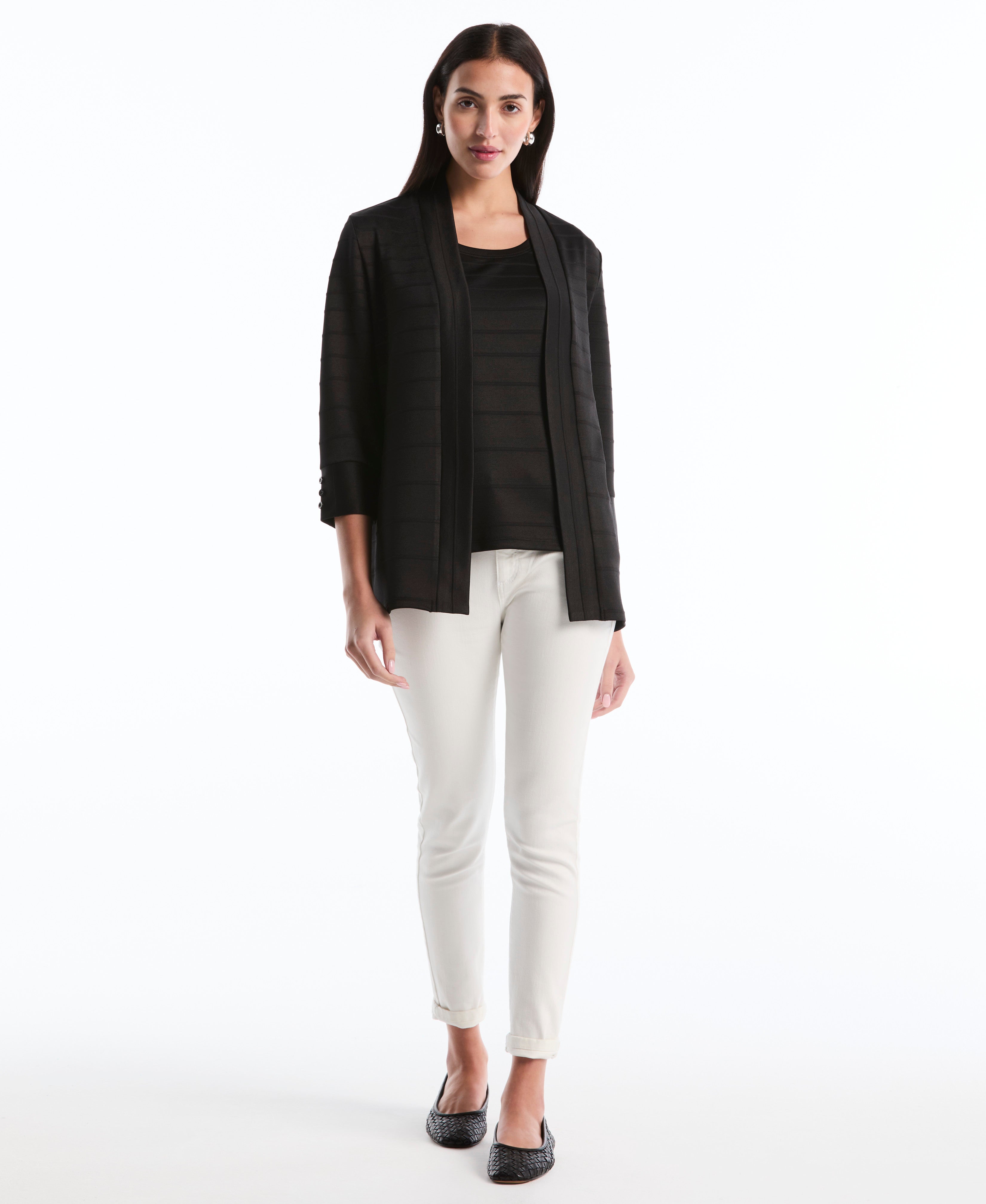 Ottoman Knit Cardigan Sweater