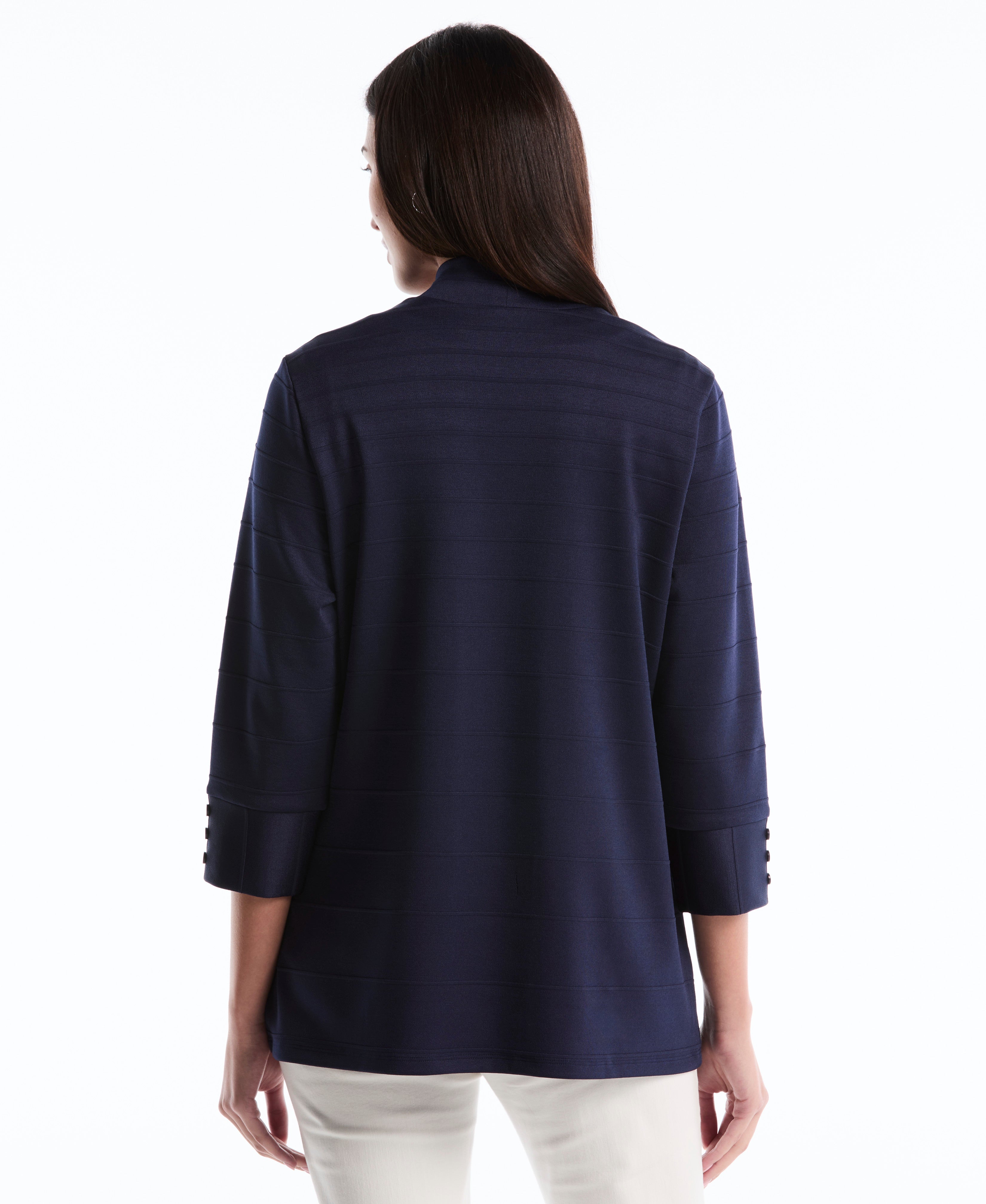 Ottoman Knit Cardigan Sweater