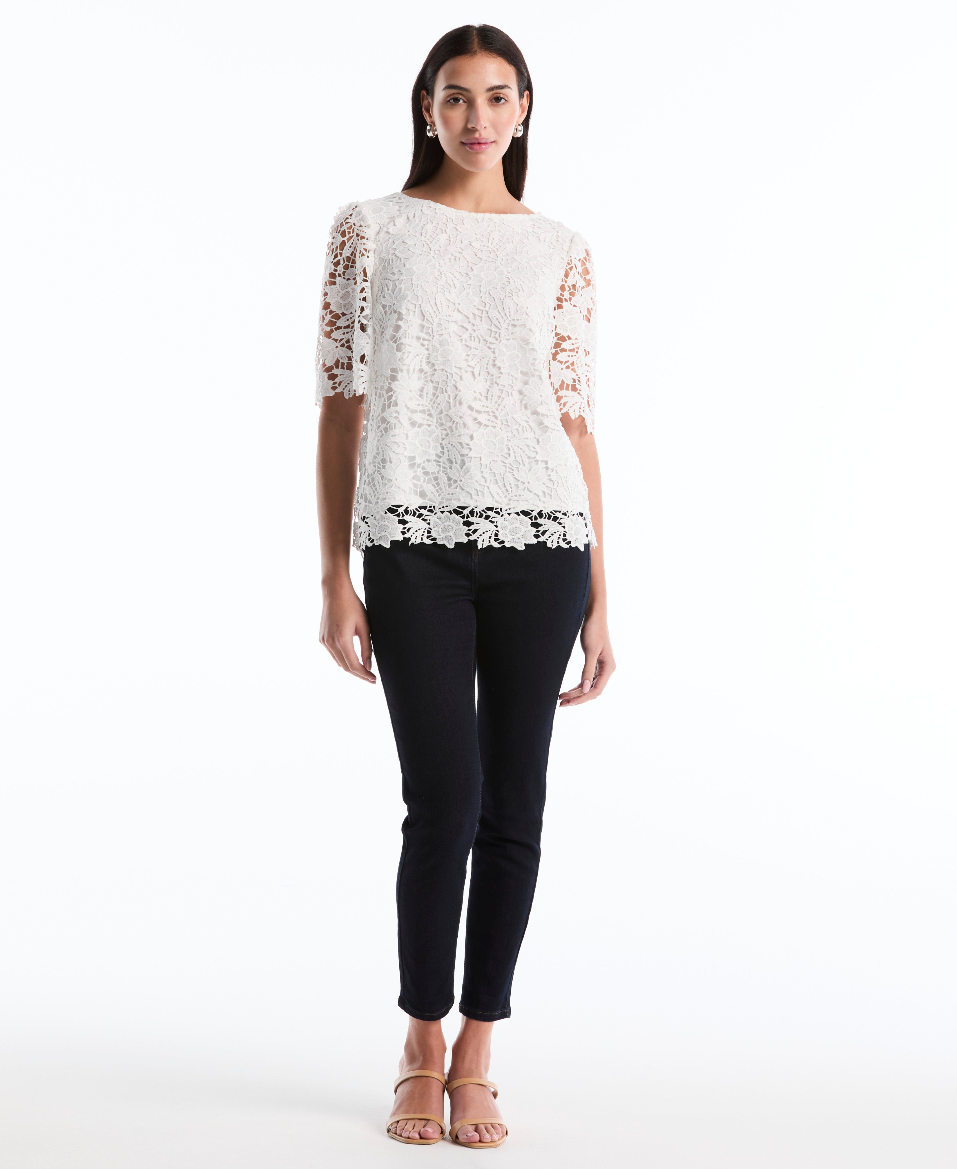 Scalloped Lace Top
