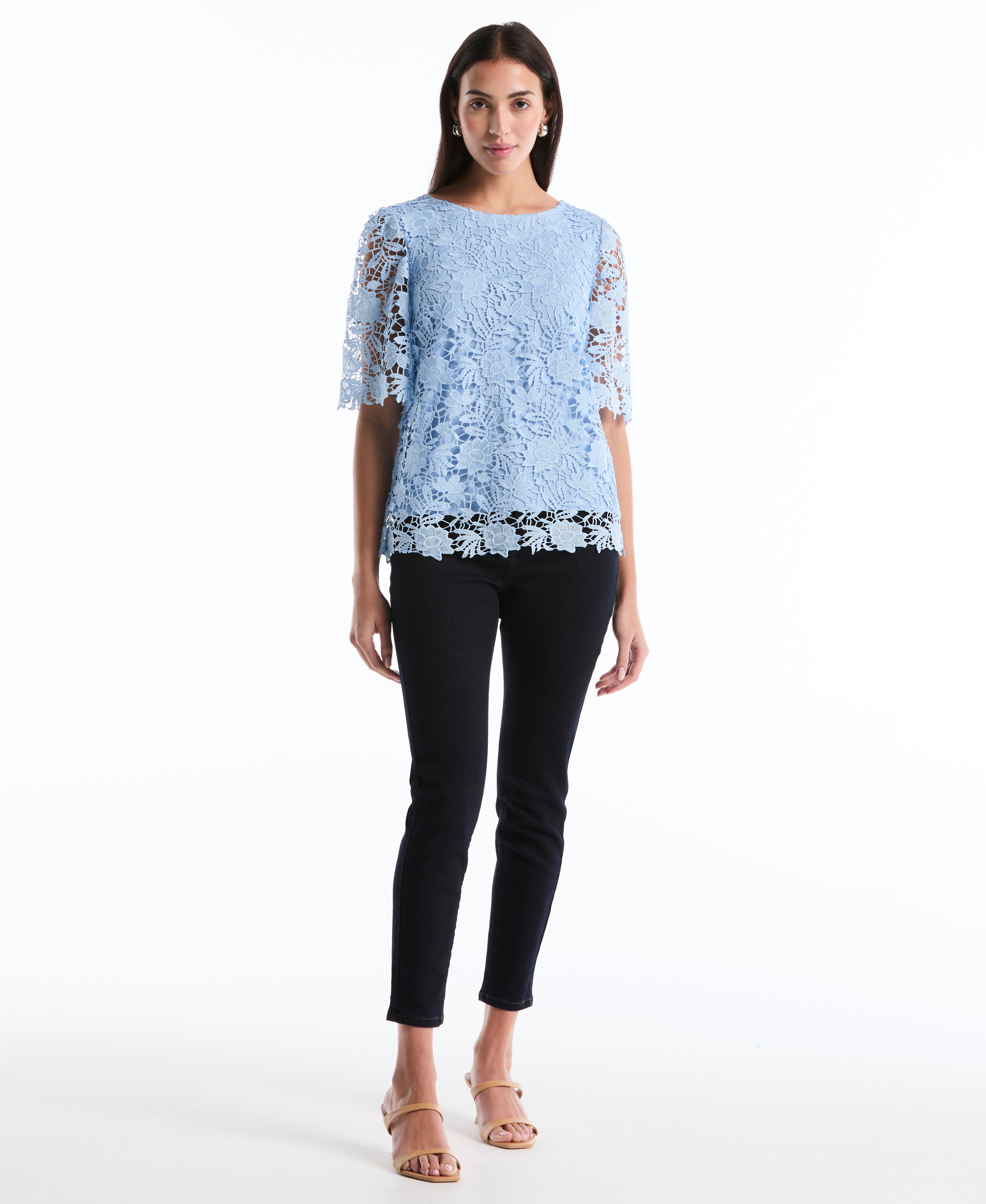 Scalloped Lace Top