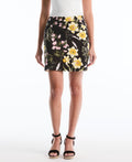 Floral Print Skort (Black) 