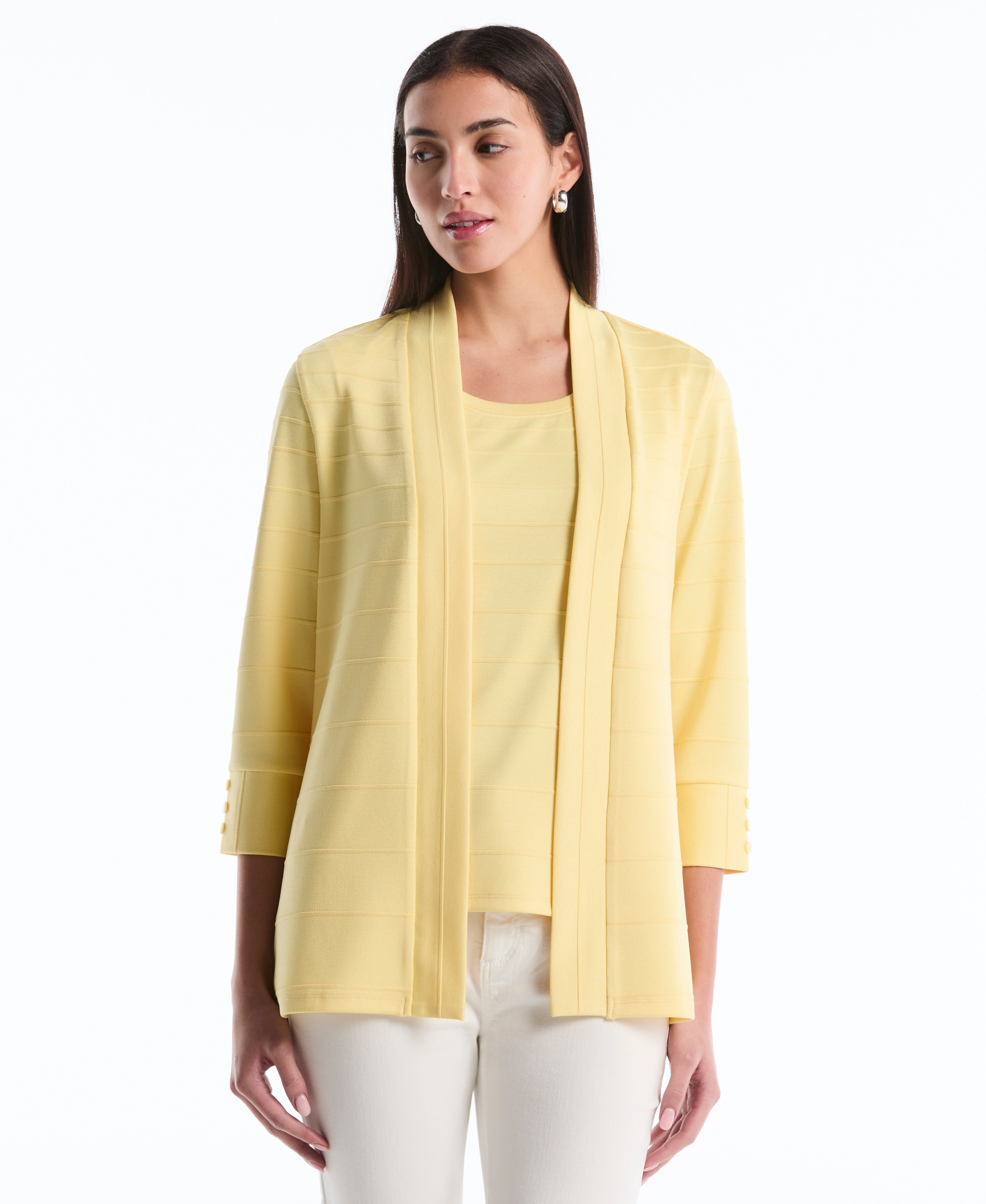 Ottoman Knit Cardigan Sweater