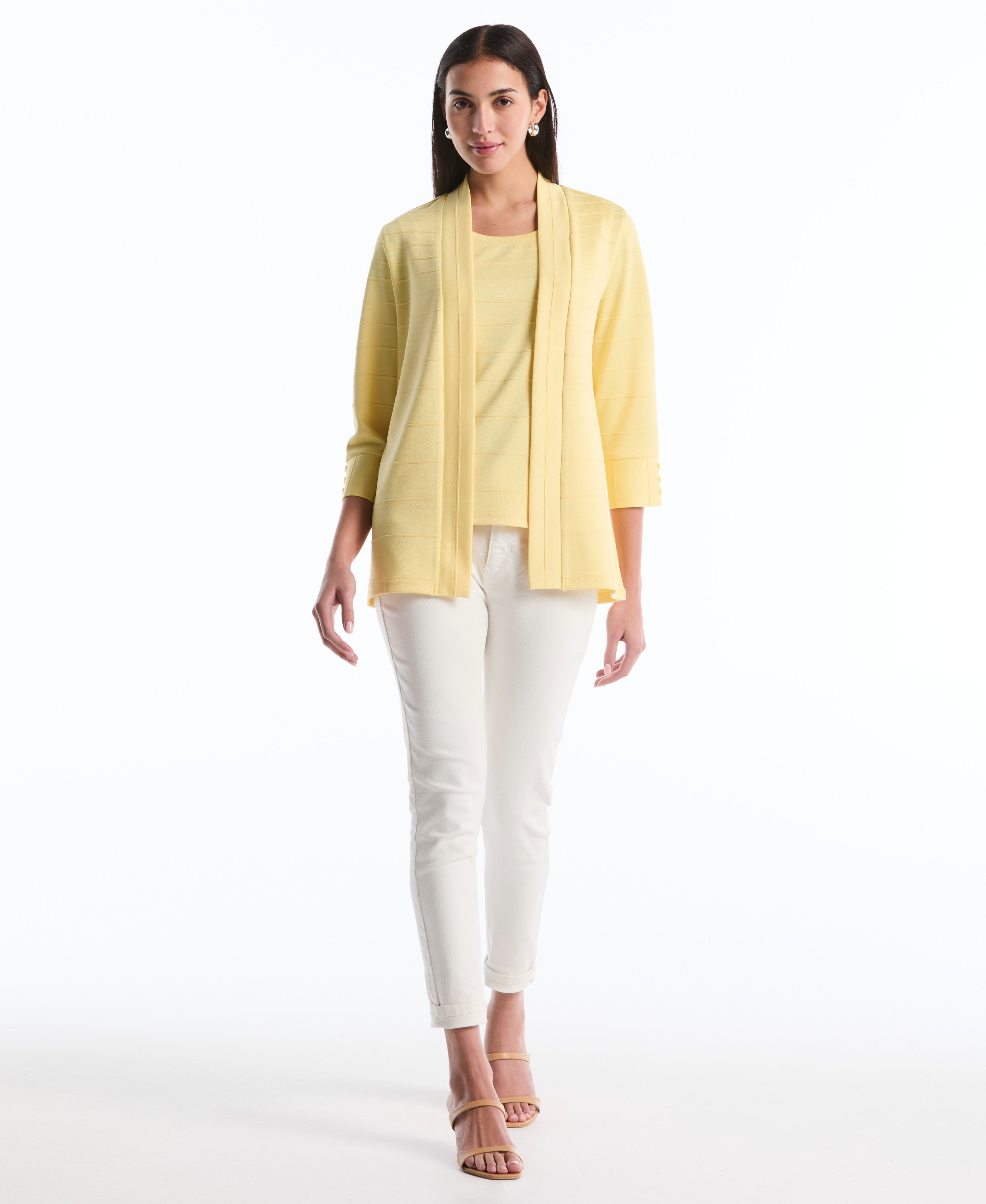 Ottoman Knit Cardigan Sweater