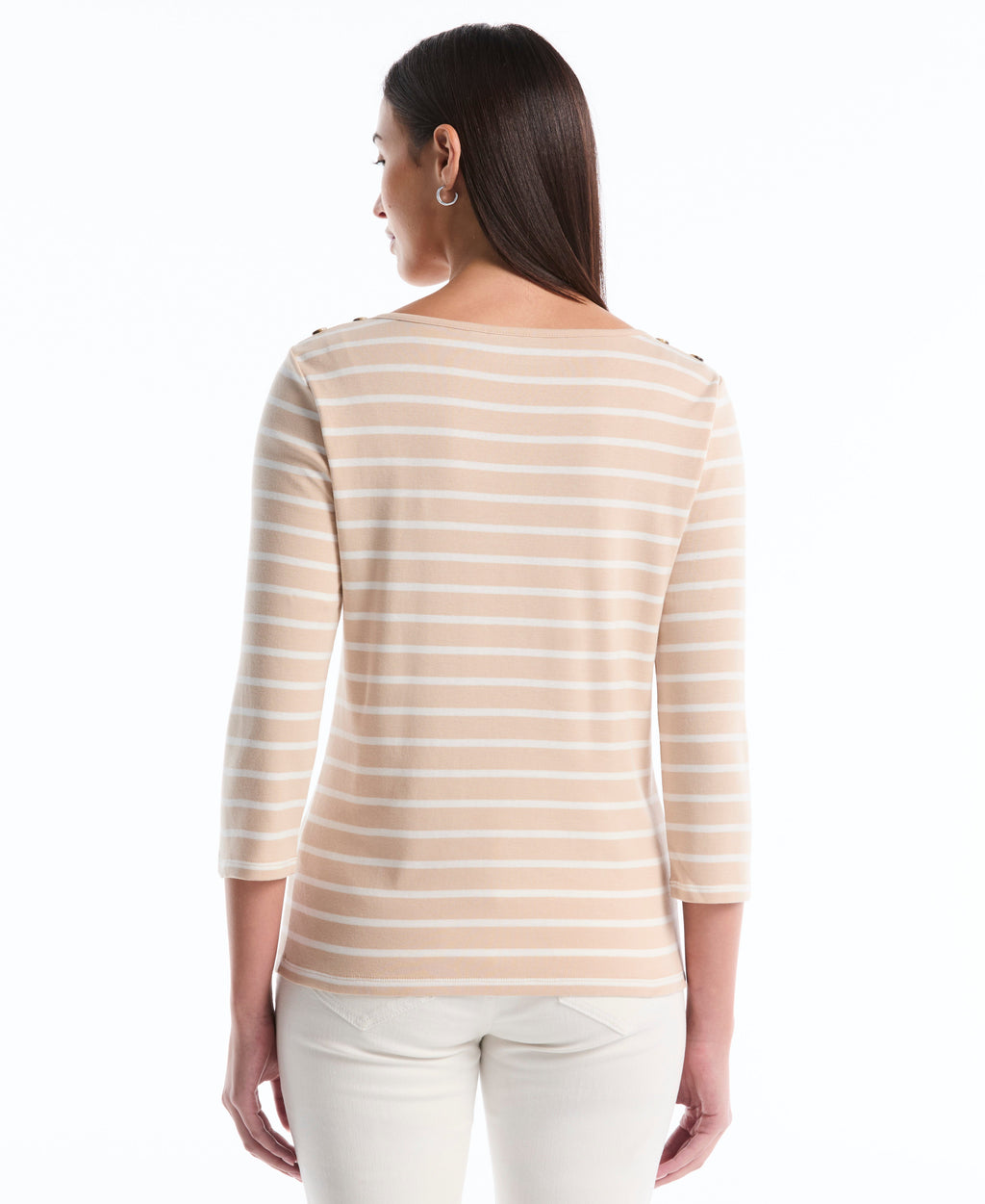 Stripe Button Detail Top