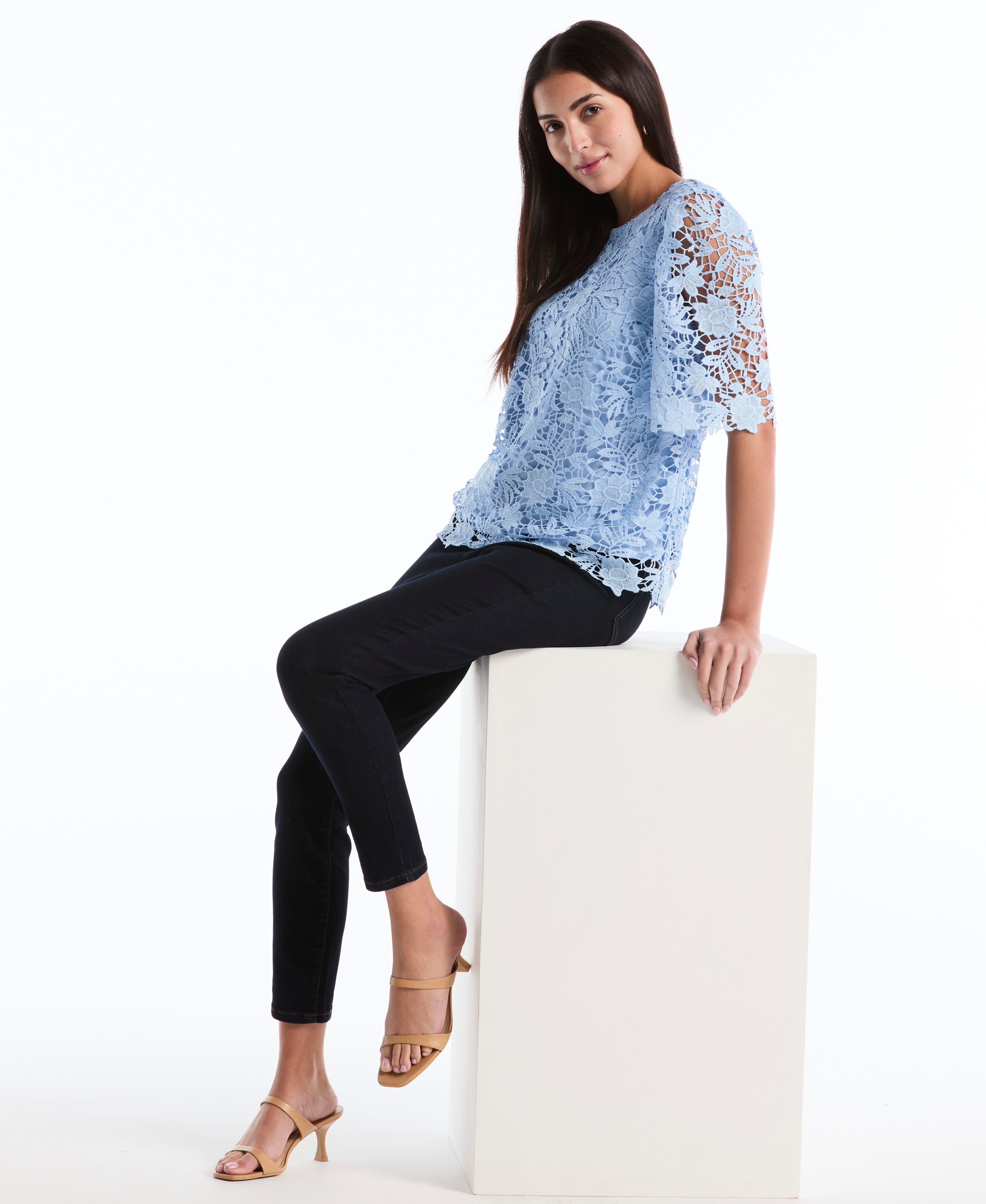 Scalloped Lace Top