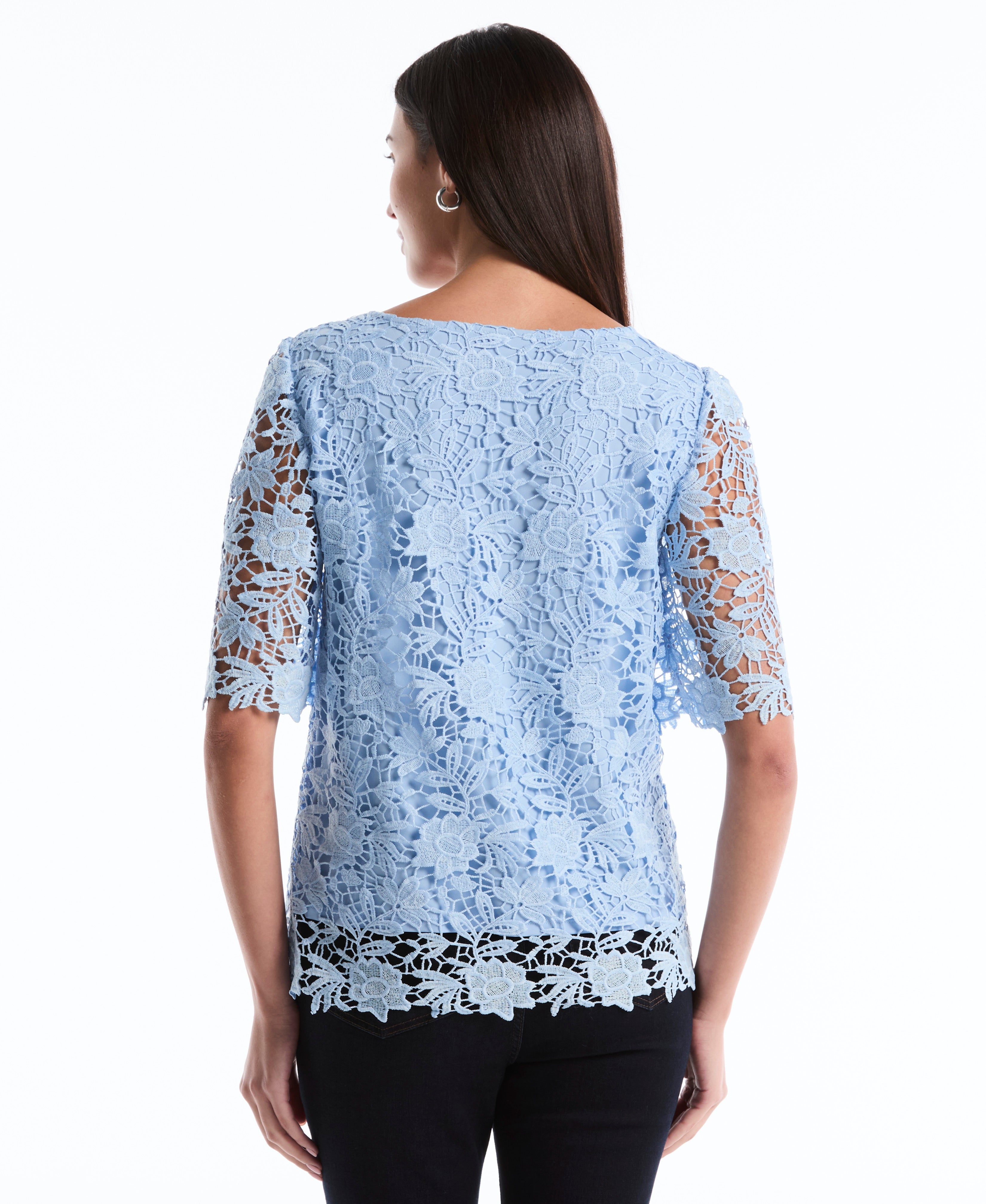 Scalloped Lace Top